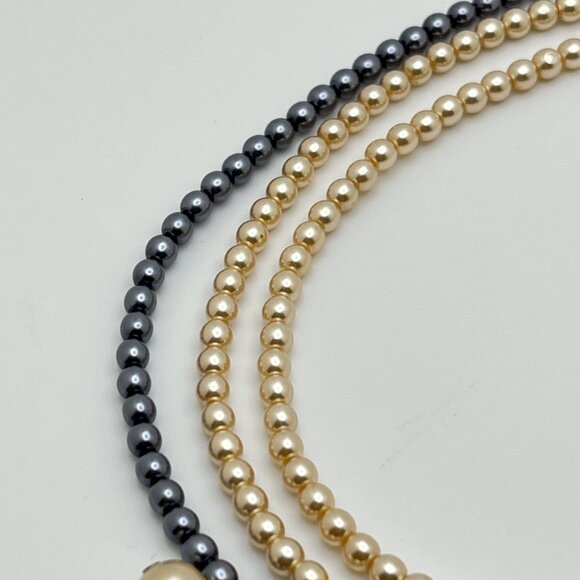 Elegant Faux Pearl Bead Strand Multi Color String No Clasp 46 Inch Garland - Picture 4 of 6